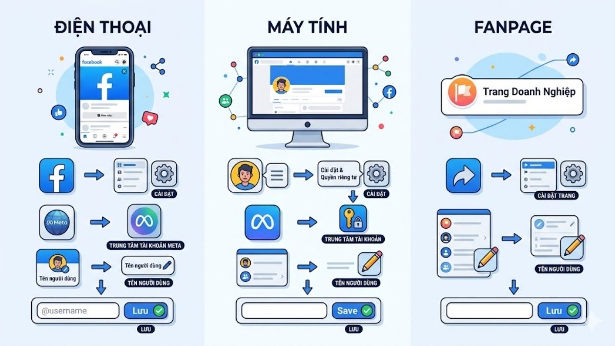 Cách đổi ID Facebook trên điện thoại, máy tính nhanh chóng